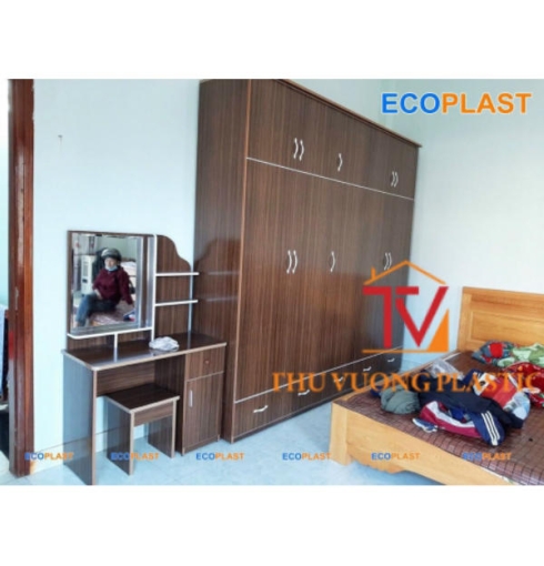 TỦ NHỰA 5 CÁNH VÂN GỖ ĐẸP